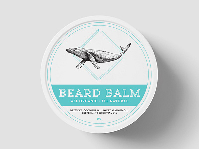Beard Balm balm beard diamond dotwork geometric ink mens mockup skincare whale