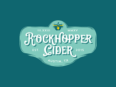 Rockhopper Cider apple cider drink label logo penguin rockhopper rockhopper cider