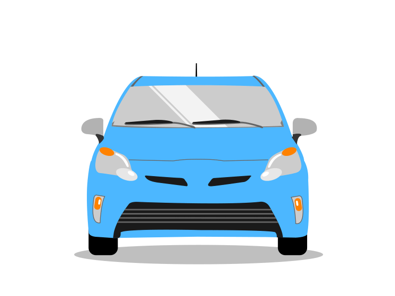 Electric Slide 2d ae after effects eco gif hybrid illustration prius toyota