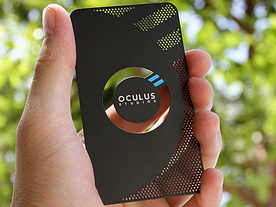 Oculus Studios Black Stainless Business Card