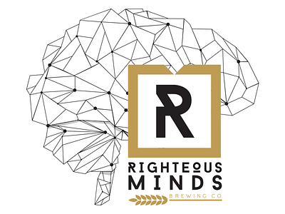 Righteous Minds Brewing Co. Full Logo beer bourbon branding brewing identity kentucky ky logo whiskey