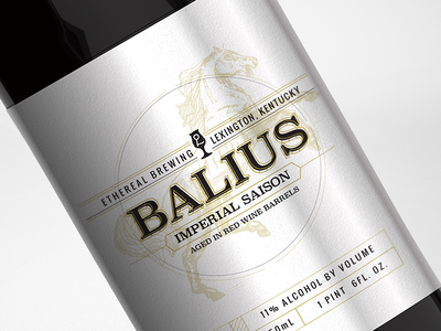 Beer Bottle Label "Balius" beer branding brewery craft beer identity ipa kentucky logo microbreweries packaging pint typography