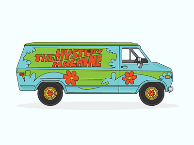 Mystery Machine cartoon illustration jinkies mystery machine scooby doo scooby snack van zoinks