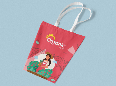 Organic Juice Packaking Design character creative design illustration illustrator juice juicelabel logo logotype organic