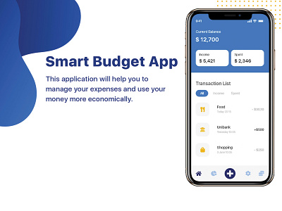 Smart Budget App app app design budget app typography ui ux wallet web