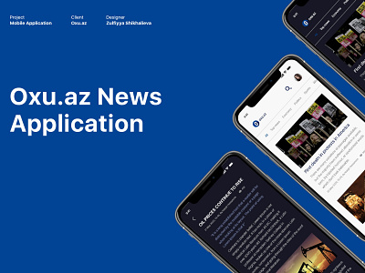 Oxu.az News App app app design application creative news news app ui ux uxui web