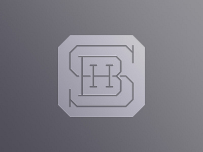 BHS Monogram b logo monogram s typography wedding