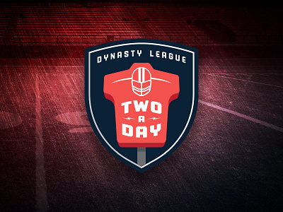Two-A-Day Dynasty League Logo branding fantasy football logos sports