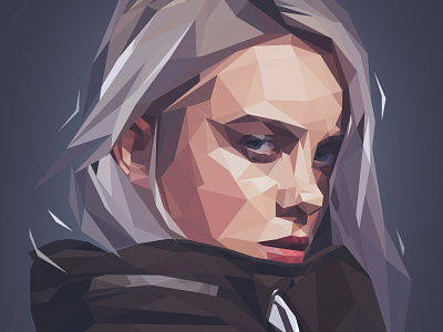 Billie Eilish Polygonal Portrait