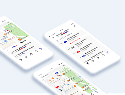 BusyBus app design transportation ui ux