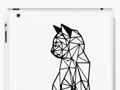 Geometric Cat art geometric art graffiti line art