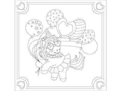 children's coloring unicorn childrens book childrens illustration coloring coloring book coloring page design graphic design illustration illustrator unicorn vector