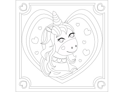 children s coloring unicorn 12 childrens book childrens illustration coloring coloring book coloring page design graphic design illustration illustrator unicorn