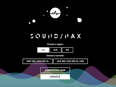 SoundHax Website 3ds design hacking nintendo soundhax ui ux web