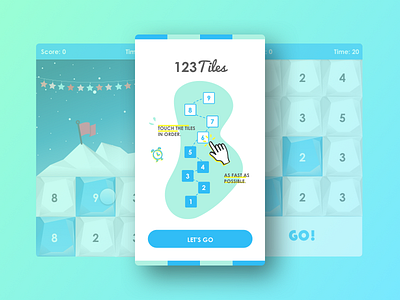 Launching 123Tiles arcade free game illustration ios numbers tiles ui