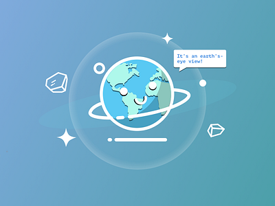 Illustration • Happy Earth earth illustration planet space ui