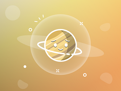 Illustration・Saturn emoji illustration planet saturn space