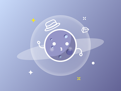 Illustration ・Neptune challenge design emoji illustration naptune planet space ui