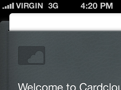 Cardcase app iphone leather signup
