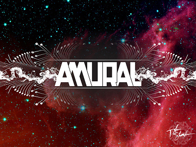 Amural Logo 1 band electronic logo music space type vector art