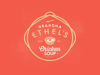 Chicken Soup chicken grandma label love soup spoon type vintage