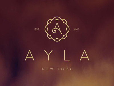 AYLA New York brand branding custom fashion icon jewelry logo mark new york typography women