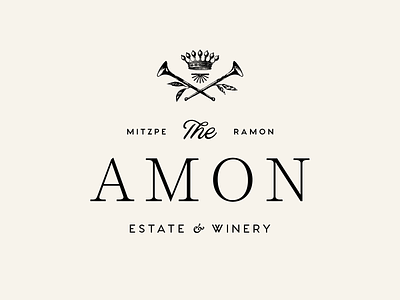 The Amon brand crest estate icon logo mark type vintage logo winery