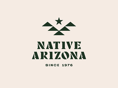 Native Arizona arizona bird brand branding icon identity logo mark stars type