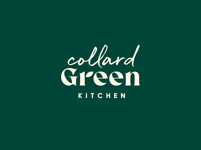 Collard Green Kitchen brand branding collard food green icon identity kitchen logo mark nature organic packaging type