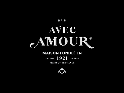 Avec Amour alcohol brand branding food icon identity logo mark packaging type