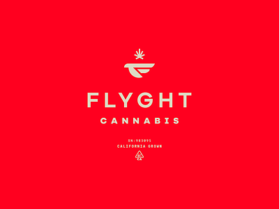 Flyght Cannabis brand branding cannabis icon identity logo mark packaging pot type