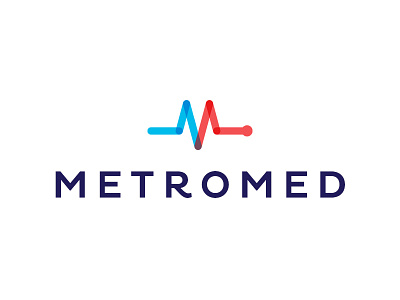 MetroMed brand icon logo m medical mark med pulse type