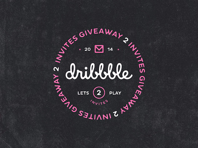 Dribbble Invites badge dribbble invitation invite invites play type