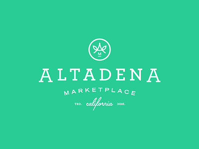 Altadena Marketplace brand california food green logo market marketplace type