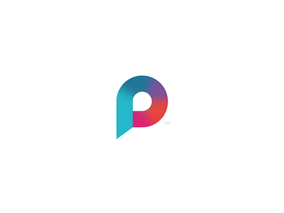 Paragon Mark color letter logo mark p type