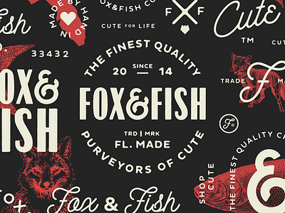 Fox&Fish refresh ampersand brand branding identity lettering logo logodesign pattern