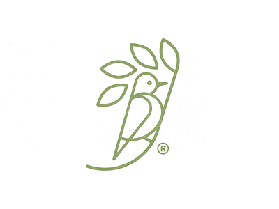 Bird bird icon identity leaf logo mark nature