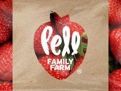 Family Farm #1 brand farm farmers market logo packaging strawberry type