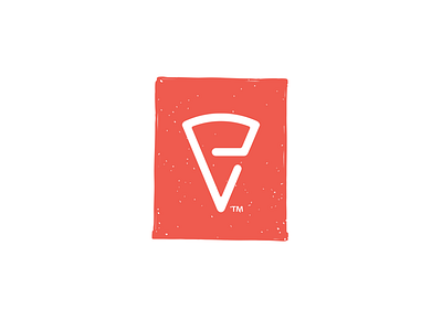 P is for Pizza food icon identity logo mark pizza slice type