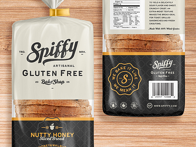 Spiffy Bakeshop bag brand bread food logo packaging product
