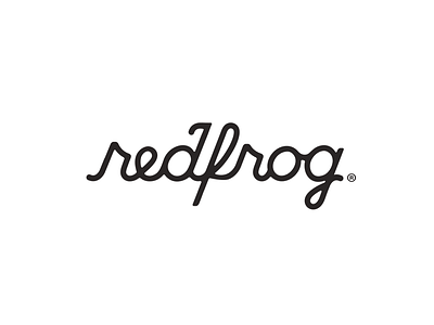 Redfrog brand branding frog handlettering lettering loog red type
