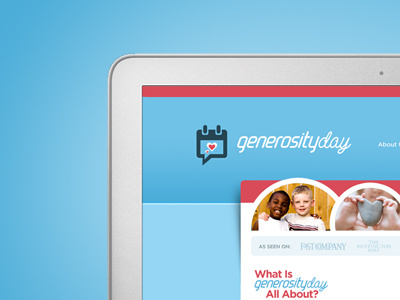 Generosity Day Web (wip) blue charity day generous give heart icon logo love pink web