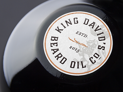 King David's Beard Oil Co. beard king logo mockup oil packaging product type