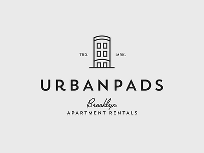 UrbanPads apartment brand brooklyn brownstone identity logo mark real estate urban