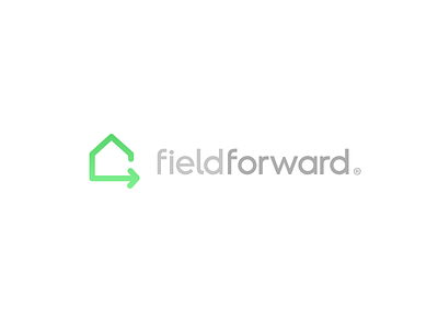 FieldForward arrow construction contractor forward house logo real estate
