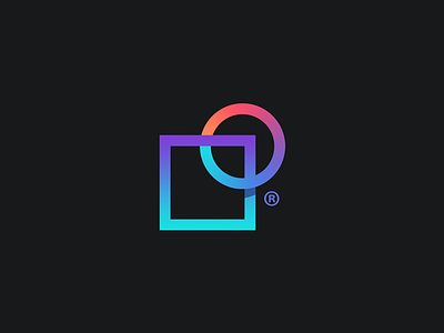 ■○® geometric. startup logo mark