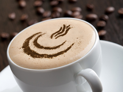 Cappuccino Catering brand cappuccino coffee cup food froth logo sweet