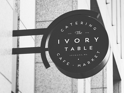 The Ivory Table cafe catering food ivory logo market sign table