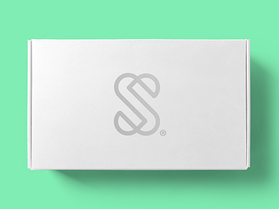 S ® icon letter logo mark s