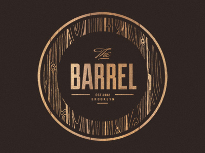 The Barrel - Wine and Spirits alcohol barrel brand brooklyn logo mark text wine wood